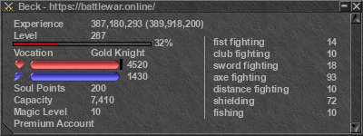 Signature for player Beck