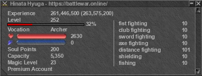 Signature for player Hinata Hyuga