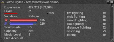 Signature for player Jozee Trykis