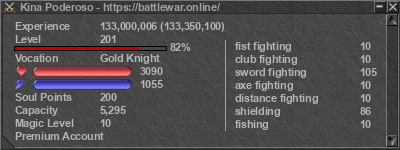 Signature for player Kina Poderoso