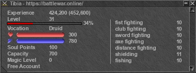 Signature for player Tibia