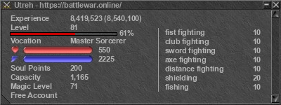 Signature for player Utreh